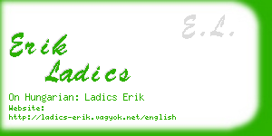 erik ladics business card